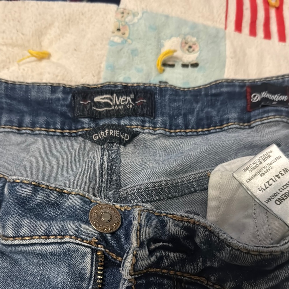 Silver Jeans Blue Boyfriend Denim 34x27 1/2L
